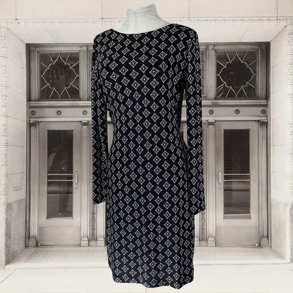 Banana Republic tie waist long sleeve dress size M - Picture 5 of 9